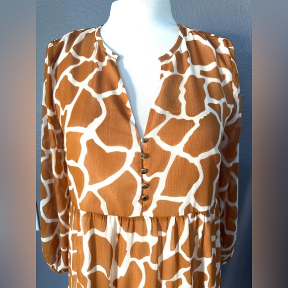 Ann Taylor Orange Long Sleeve Dress - Picture 5 of 11